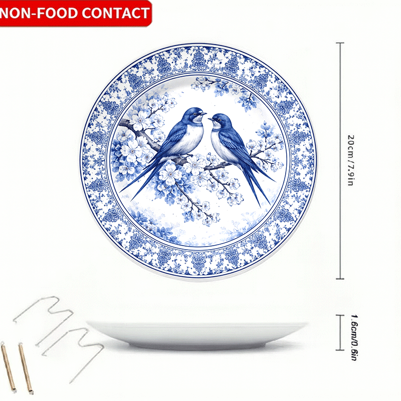 Decoratief bord met blauw-witt - Home Cooking Recipes recensie en prijs